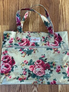 Cath Kidston Cream Tote with Pink Floral Print